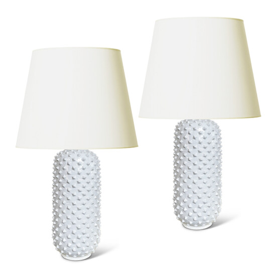 BAC_Nylund_G_PAIR_TABLE_LAMPS_tall_white_ovoids_white_1