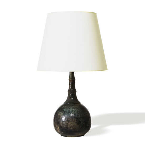 BAC_Wiinblad_B_table_lamp_bulb_tall_neck_green_purple_1