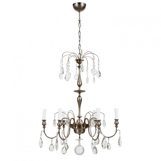 Hanging fixture Hallberg C  in silver plate and crystal_1