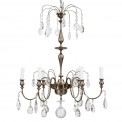 Hanging fixture Hallberg C  in silver plate and crystal_2 thumbnail