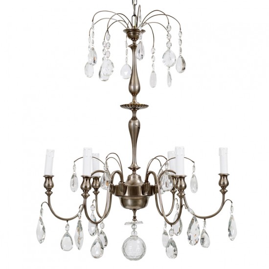 Hanging fixture Hallberg C  in silver plate and crystal_2