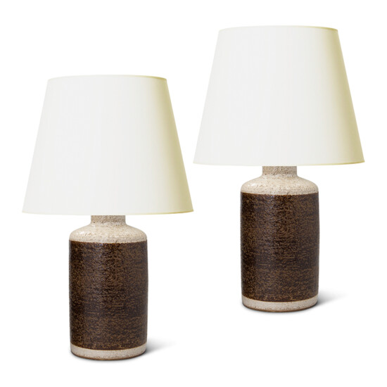 Soholm_PAIR_table_lamps_rustic_canister_form_brown_ivory_1