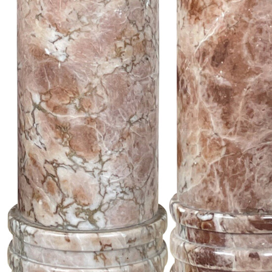 BAC_Bergboms_PAIR_table_lamps_ring_details_brown_mottle_marble_2