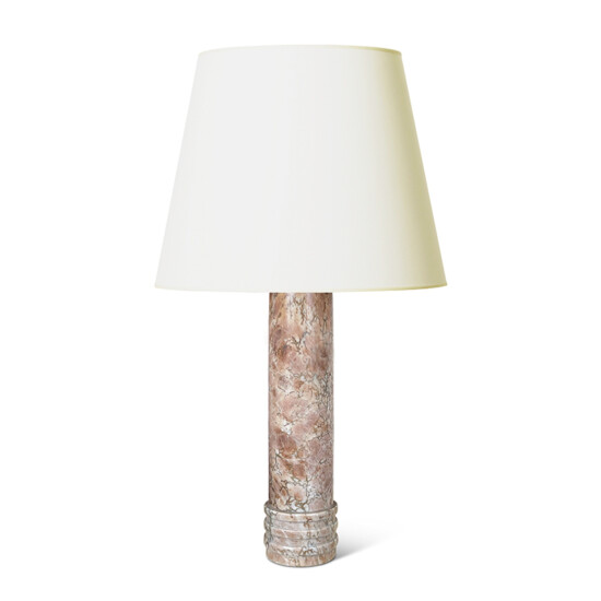 BAC_Bergboms_PAIR_table_lamps_ring_details_brown_mottle_marble_3