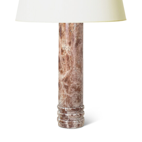 BAC_Bergboms_PAIR_table_lamps_ring_details_brown_mottle_marble_4