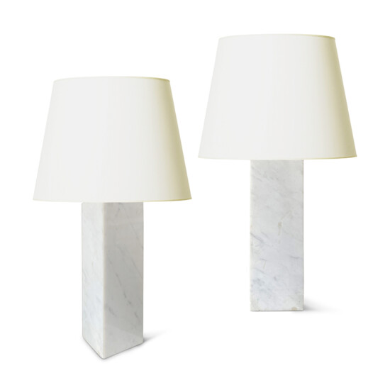 BAC_Bergboms_PAIR_table_lamps_stout_marble_pedestals_1