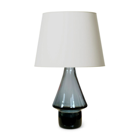 Orrefors_lamp_conical_gray_glass_1