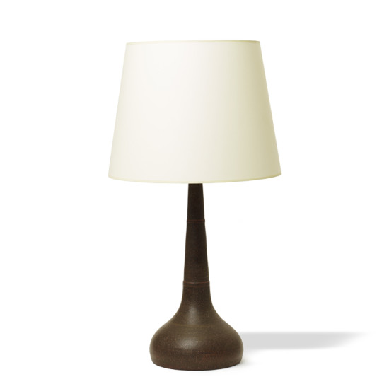 Kahler_table_lamp_bulb_form_long_neck_brown_clay_body_1
