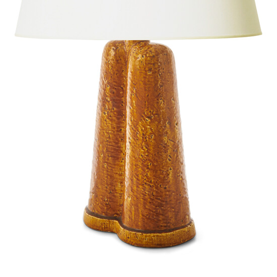 BAC_Nylund_G_table_lamp_double_cone_chamotte_gold_glaze_6