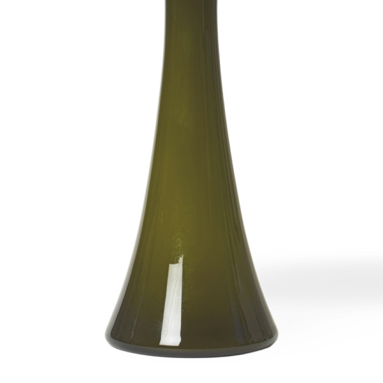 Bergboms_pair_table_lamps_convex_sided_pillars_olive_2
