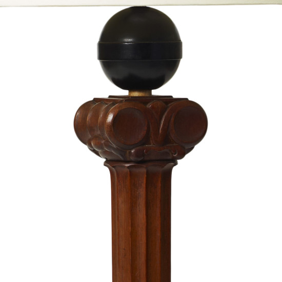 Rohde_J_table_lamp_tapering _column_archaic_voluted_capital_mahogany_2