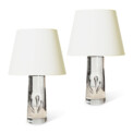 BAC_Kosta_PAIR_table_lamp_tall_tapered_cylinder_bubbles_1 thumbnail