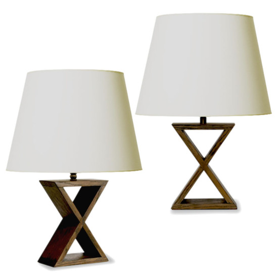 Frank JM Pair table lamps with X form oak_both__2k