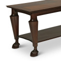 Low table in bookmatched mahogany with neoclassical legs 2 thumbnail