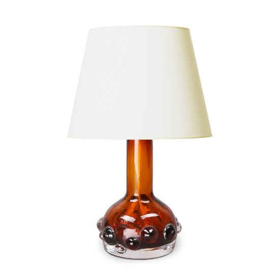 BAC_Westerberg_Kosta_PAIR_table_lamps_amber_glass_bubble_relief_3