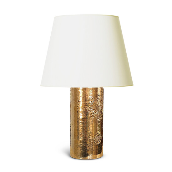 BAC_Bergboms_Bitossi_PAIR_table_lamps_canister_form_rosette_ornaments_gold_luster_3
