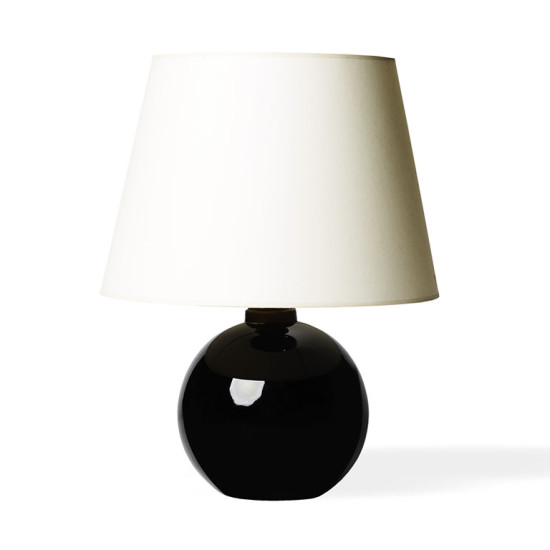 bac french table lamp petite black glass sphere 1