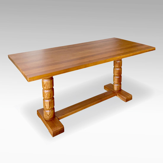 BAC Hjorth library table coined legs pine 1 GRAY