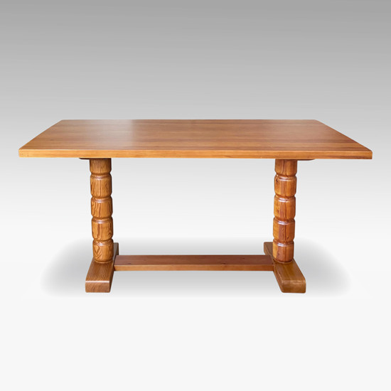 BAC Hjorth library table coined legs pine 18 gray