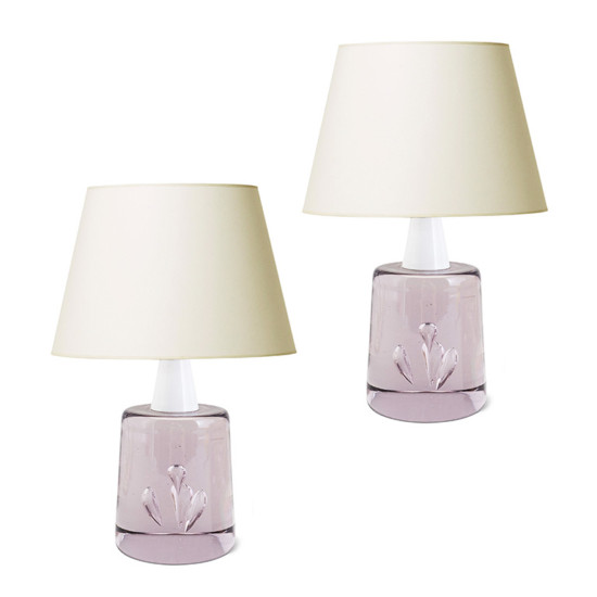 BAC_Frank_J_pair_table_lamps_petite_lavender_tint_glass_1