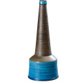 BAC_Kahler_N_table_lamp_low_drum_conical_neck_chevrons_azure_brown_3 thumbnail