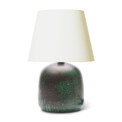 BAC_Swedish_table_lamp_gumdrop_form_orangepeel_green_tones_glaze_1 thumbnail