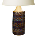 BAC_Soholm_table_lamp_pedestal_blue_brown_impressed_patterning_3 thumbnail