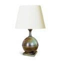 BAC_GAB_table_lamp_cast_bronze_globe_square_plinth_patinated_1 thumbnail