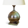 BAC_GAB_table_lamp_cast_bronze_globe_square_plinth_patinated_4 thumbnail