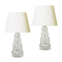 bac_Kosta_pair_lamps_tiered_rosettes_glass_1 thumbnail