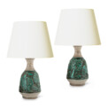 BAC_Italian_PAIR_table_lamps_green_bird_and_flora_1 thumbnail