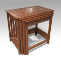 BAC_Swedish_quartet_nesting_tables_mahogany_carved_details_3 thumbnail