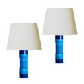 BAC_Persson_I_Rorstrand_pair_table_lamps_pedestal_color_block_blues_both thumbnail