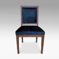 BAC COMTE pair Louis XVI side chairs teak hide 6 thumbnail
