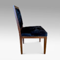 BAC COMTE pair Louis XVI side chairs teak hide 9 thumbnail