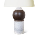 BAC_Bitossi_PAIR_table_lamps_brich_bark_finish_brown_onion_dome_finial_4 thumbnail