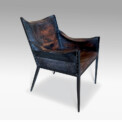 BAC JMF armchair pair leather iron 4 thumbnail